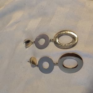 Gold silver earrings